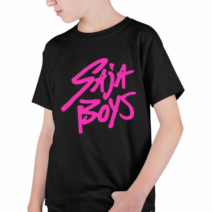 Tricou Copii Baieti Huntrix Saja Boys Kpop, Fekete