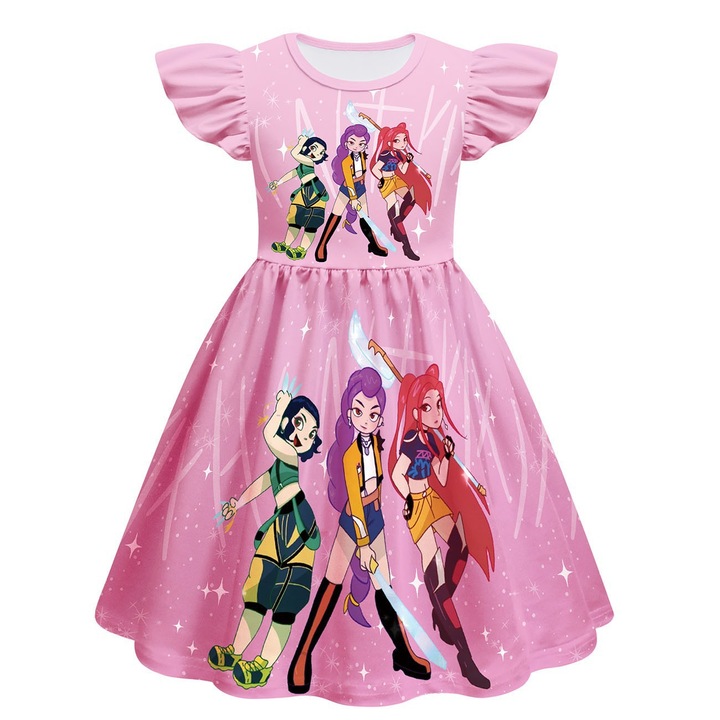 Costum de Cosplay pentru Copii K-POP Witcher Girl, maneci flutur, 160cm