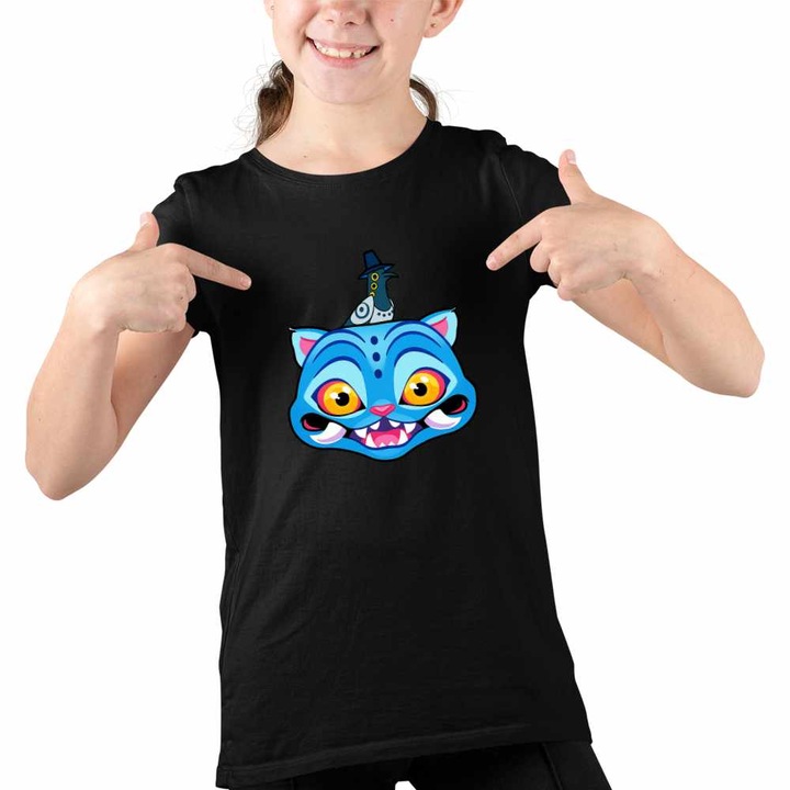 Tricou Copii Fete Huntrix Derpy Sussie Kpop Demon Hunters, Fekete