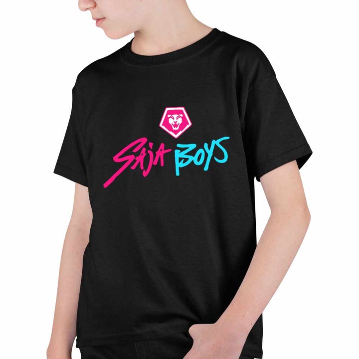 Tricou Copii Baieti Huntrix Saja Boys Kpop Legends, Fekete