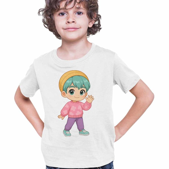 Tricou Copii Baieti Huntrix Saja Boys Baby Rapper Kpop, Fehér