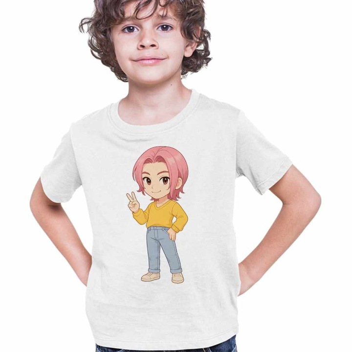 Tricou Copii Baieti Huntrix Saja Boys Romance Kpop, Fehér