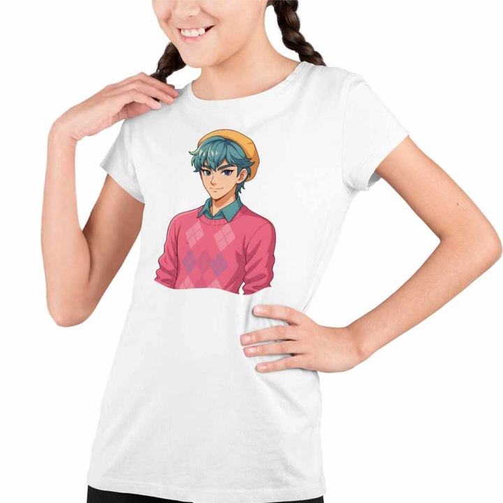 Tricou Copii Fete Huntrix Saja Boys Baby Kpop Demon Hunters, Fehér