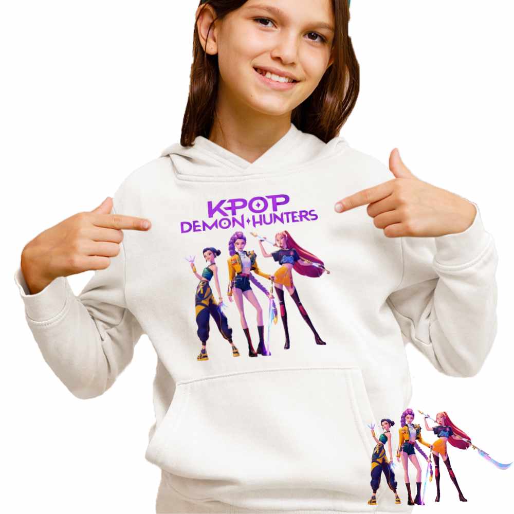 C.Girl♡ Hanorac Copii Fete Huntrix Dream Team Kpop CoolTrend, alb, marime