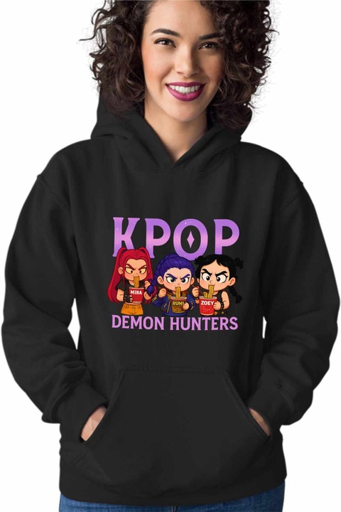 Hanorac Femei Huntrix Demon Masters Kpop, Negru