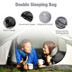 Sac de dormit dublu YOUKUKE®, Poliester, 220x150 cm, 4 fermoare duble, saci de dormit impermeabili si usori pentru 2 persoane, pentru camping, Negru