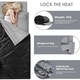 Sac de dormit dublu YOUKUKE®, Poliester, 220x150 cm, 4 fermoare duble, saci de dormit impermeabili si usori pentru 2 persoane, pentru camping, Negru