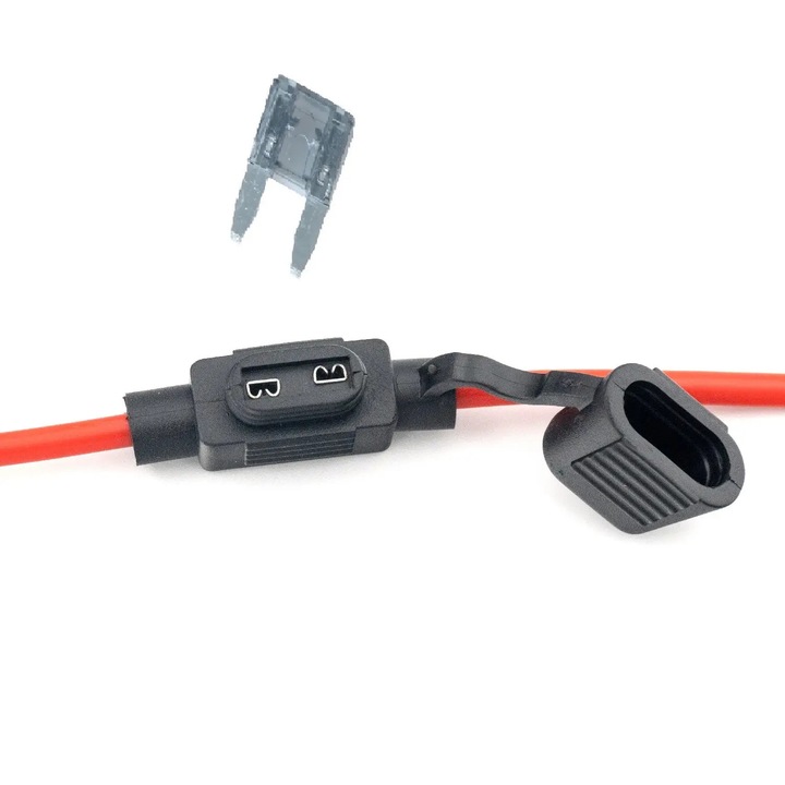 Carguard USC008 държач за предпазител MINI 11x8.6мм водоустойчив с кабел 22см /1мм2 мед макс 15А 1бр