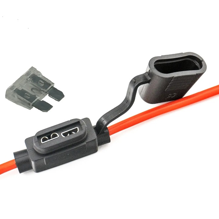 Поддръжка на автомобилна безопасност MIDI 19x13mm водоустойчив с кабел 23cm /1mm2 мед макс 20A 1бр Carguard USC009