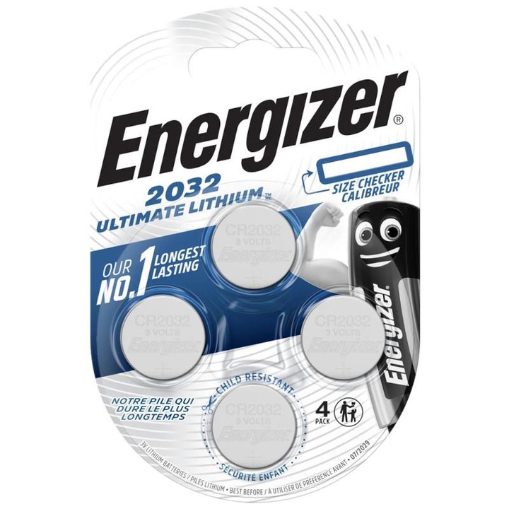Mini lítium elemek, Energizer, 4 darab, 235mAh, 3V