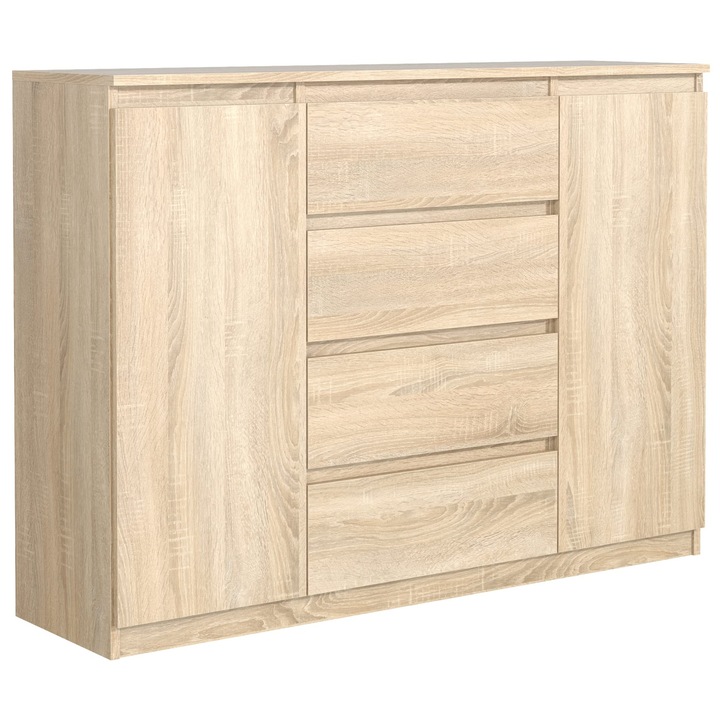 Comoda meble masztalerz 120 cm, Mobilier de depozitare pentru sufragerie si hol, Spatios si elegant, Comoda Sonoma 120,4x78,2x39 cm