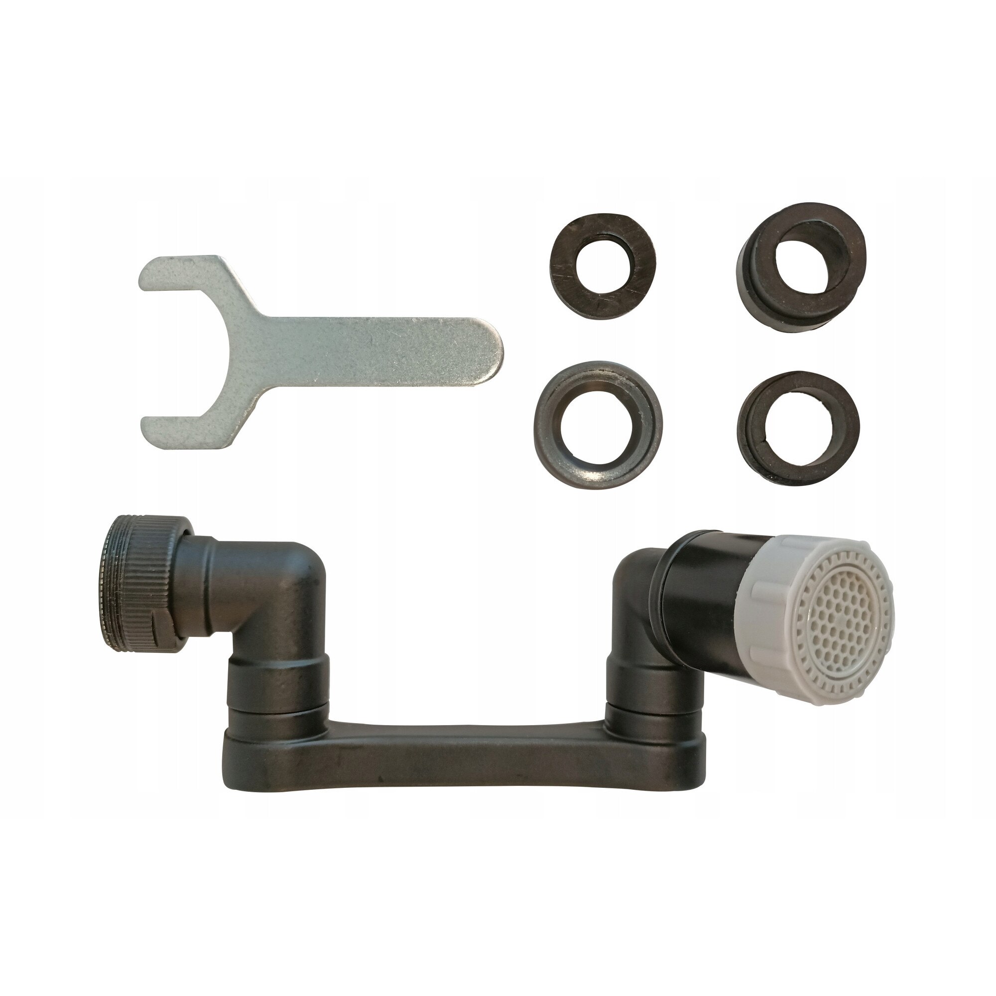 Adaptor perlator N'oveen XL1059, metalic, rotativ 1080°, doua tipuri de ...
