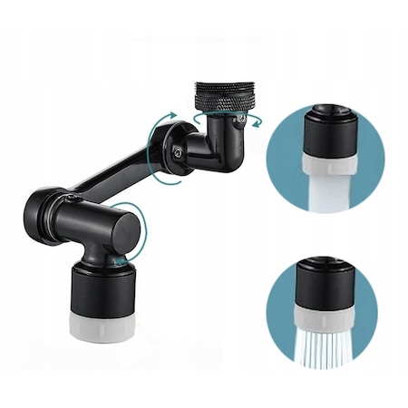 Adaptor perlator N'oveen XL1059, metalic, rotativ 1080°, doua tipuri de ...