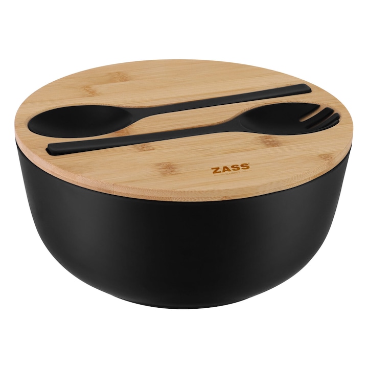 Bol pentru salata din fibra de bambus ZASS ZG-SB 01 Negru