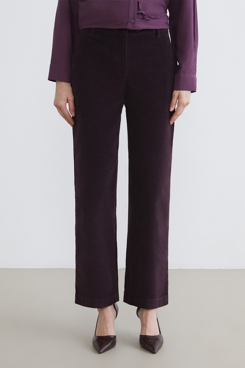 LC WAIKIKI, Pantaloni drepti din reiat, Negru, L