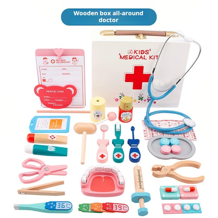 Set de joaca „doctor” pentru copii, DIPAPEPE®, kit de rol medical cu gentuta de transport