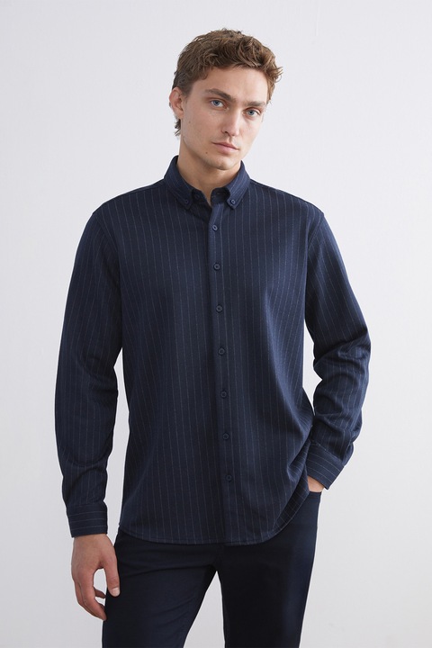 LC WAIKIKI, Camasa cu dungi discrete, Bleumarin