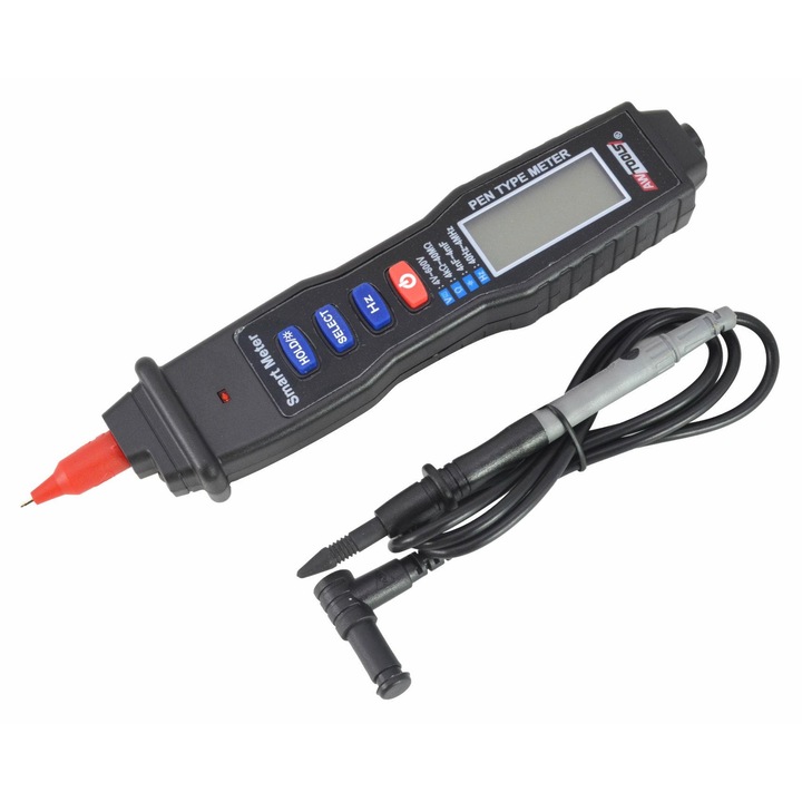 Multimetru digital Awtools, 600V AC/DC, 40MΩ, 4MHz, 200mm, cu cablu de masurare