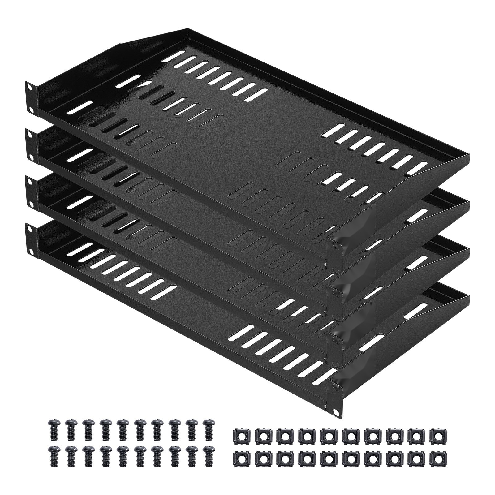 Tava Rack Polita rack 1U, Tava ventilata pentru server, Set 4 bucati, Sarcina max ...