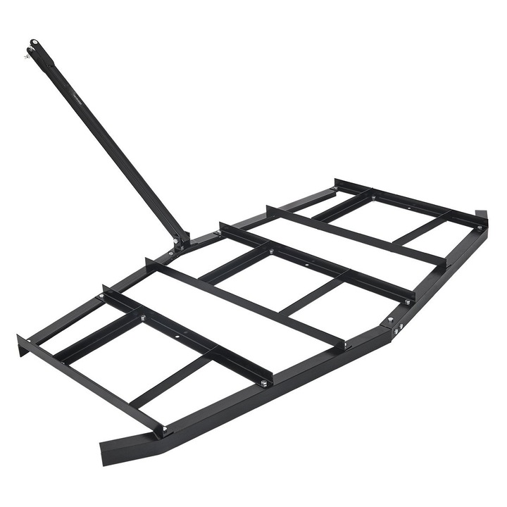 Grapă de tractare, otel Q235, lățime 213 cm, cu bare reglabile, finisaj negru anti-rugină, set