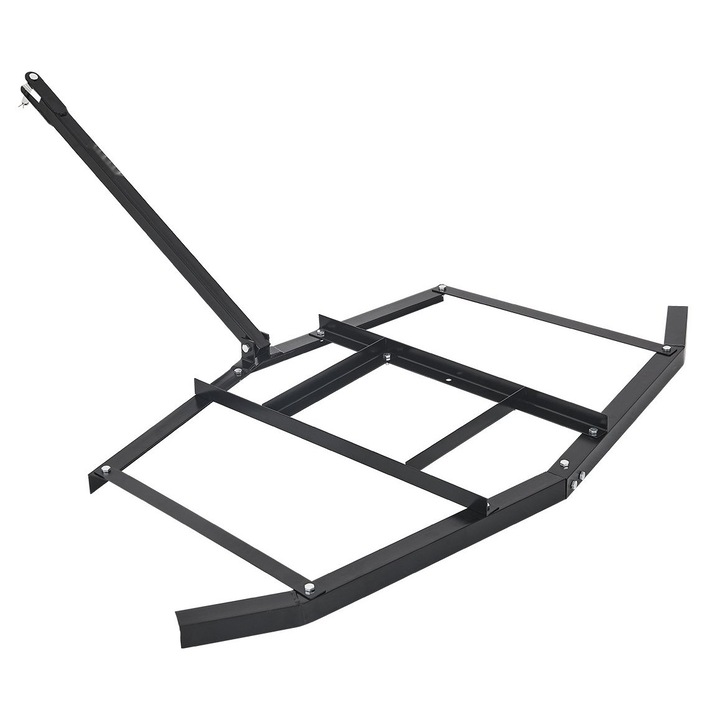 Grapa de tractare, otel Q235, latime 168 cm, reglabila, negru, 1670x1800x110 mm