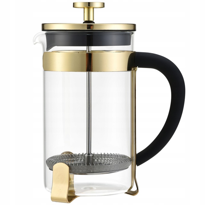 Zaparzacz French Press Skandi 1L sticla inox auriu negru 10x16x21cm