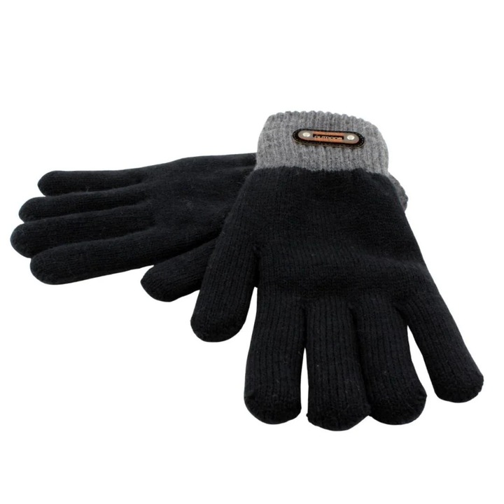 Manusi barbati, Antonio, poliester, negru/gri