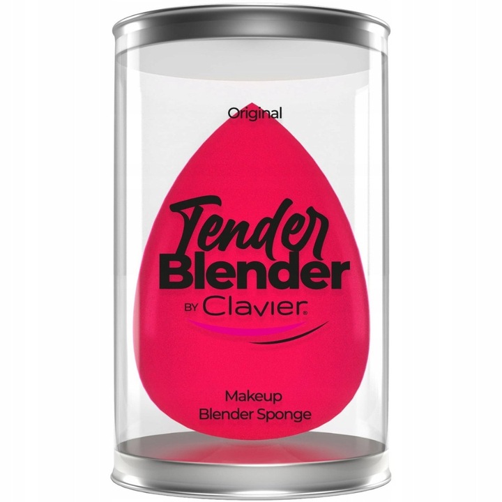 Bureta machiaj Clavier Tender Blender, roz, 4x6cm, aplicare uniforma, precizie