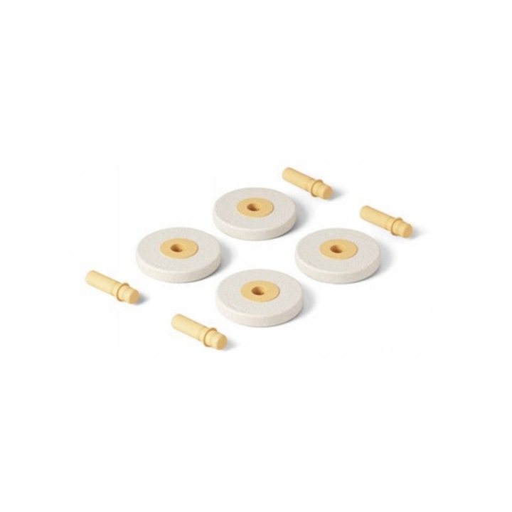 Set 4 Roti Spuma MODU, Gri Nisip / Galben Miere, 0-3 luni, Sigure, Usoare
