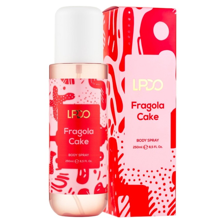 Spray corp Fragola Cake, capsuni, frisca, vanilie, 250ml, LPDO