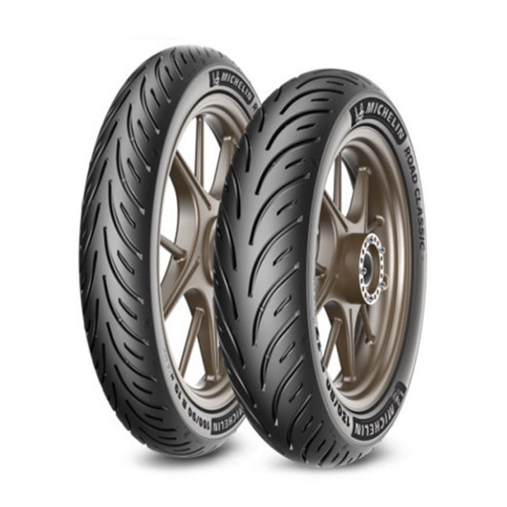 Мотоциклетна гума, Michelin, 120/90 B18 TL, всесезонна, безкамерна, 18 инча