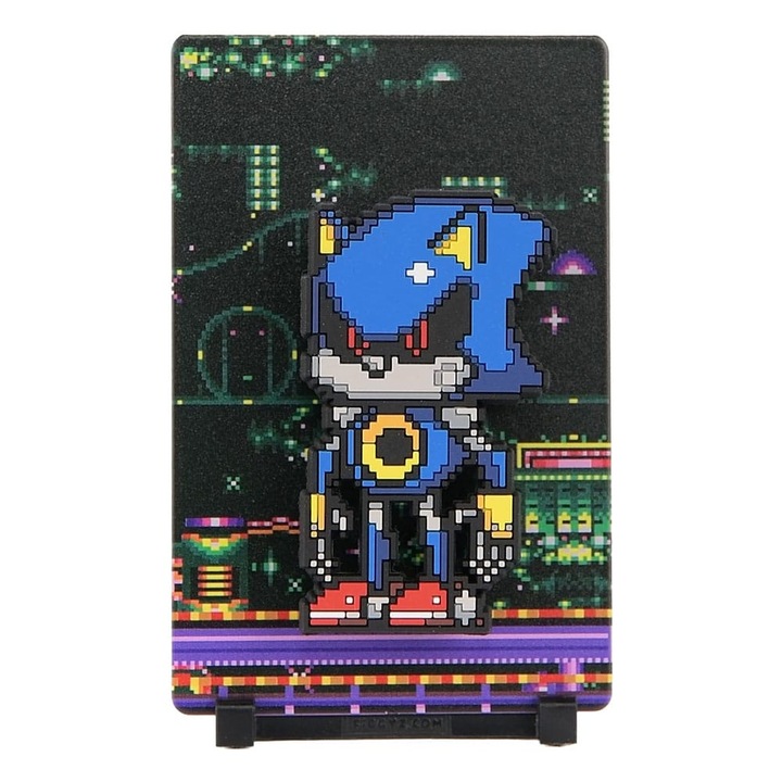 Gyűjthető mágnes FiGGYZ Metal Sonic 11 cm, pixel art design, többszínű