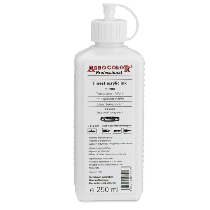 Aero Color Professional 250 ml - Schmincke, Transparent white