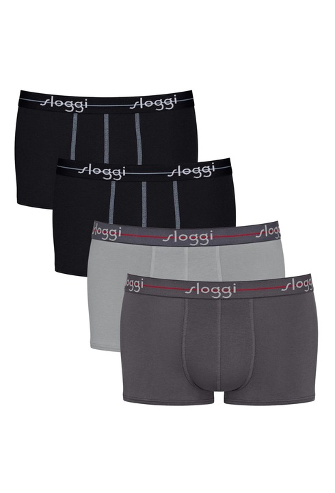 Sloggi, Set de boxeri - 3 perechi, Negru/Gri