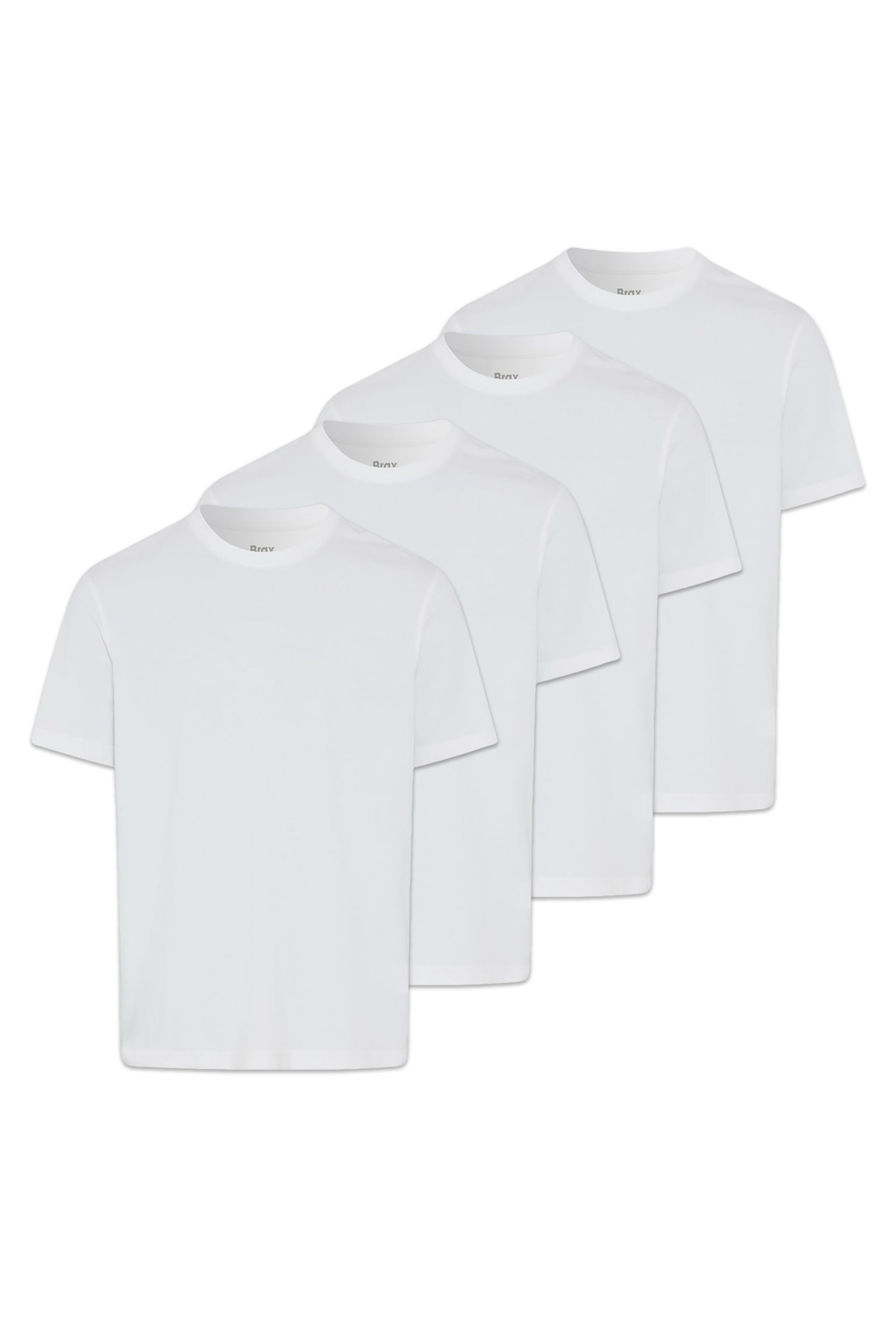 Brax, Set de tricouri cu model uni Tim - 4 piese, Alb, M