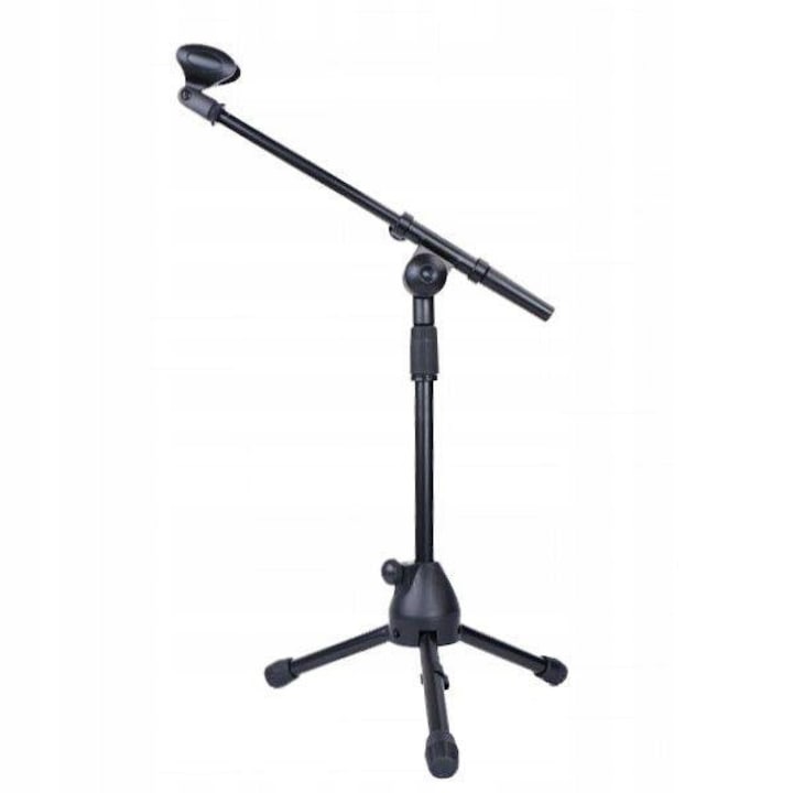 Stativ Microfon KALINE TS-08, Negru, Reglabil 35-68cm, Brat 35cm, Include suport