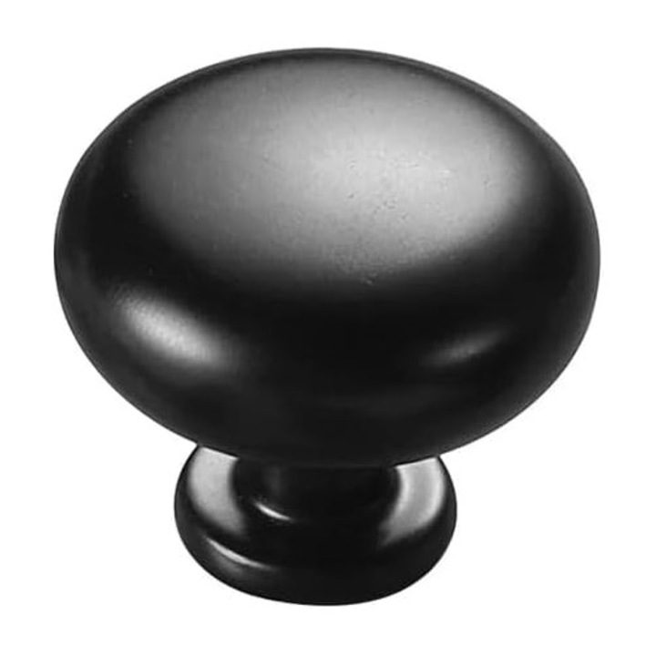 Manere rotunde pentru sertare, set de 5, N06618, negru, design minimalist, instalare simpla