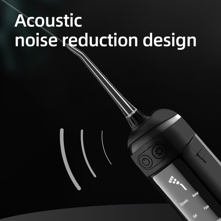 Irigator bucal 360 grade, 6 moduri de spalare, 4 duze, rezervor 180ml