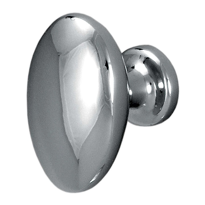 Buton pentru mobila, metalic, crom lucios, M 480.85.22, 35 x 23 x 27 mm