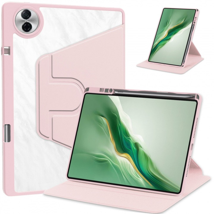 Tabletok tok, Ultravékony, forgatható akril állvány, rózsaszín, Honor Pad 10 (12.1 inch)