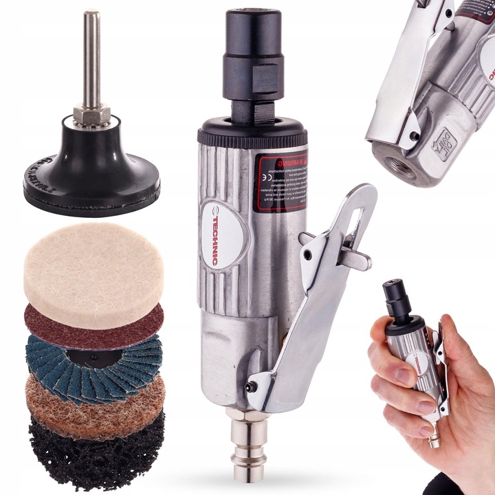 Polizor pneumatic TC Technic, 5x disc abraziv, sistem ROLOC
