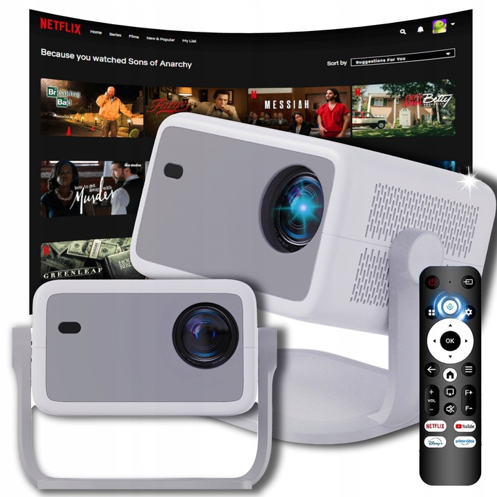 Proiector Full HD, Ciron, TP350, Rezolutie 1080P, Luminozitate 650 ANSI Lumeni, Focalizare Automata, Corectie Trapezoidala ±40°, Include Cablu HDMI Si Telecomanda, Dimensiuni 22.2 x 15.1 x 17.5 cm, Alb