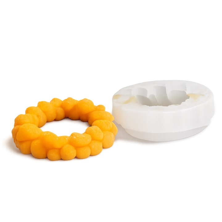 Mulaj din silicon, Coronita de Zmeura, dimensiune mica, transparent, 11cm