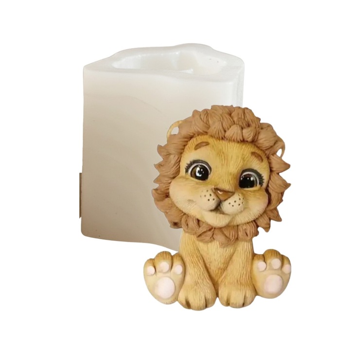 Mulaj din silicon Leu, transparent, 60x83mm, set pentru deserturi