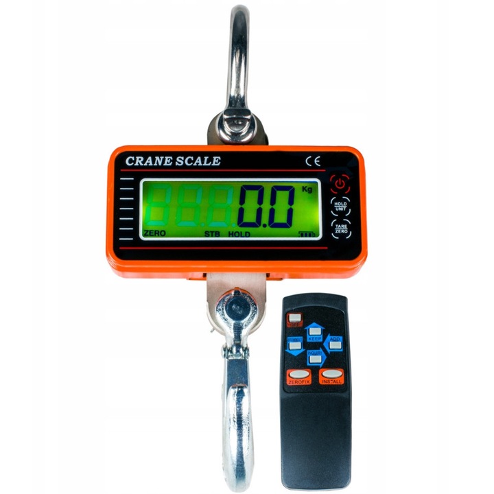 Cantar electronic industrial Bielskie Wagi 1500kg, afisaj LED, telecomanda, constructie din aluminiu, 50x30cm