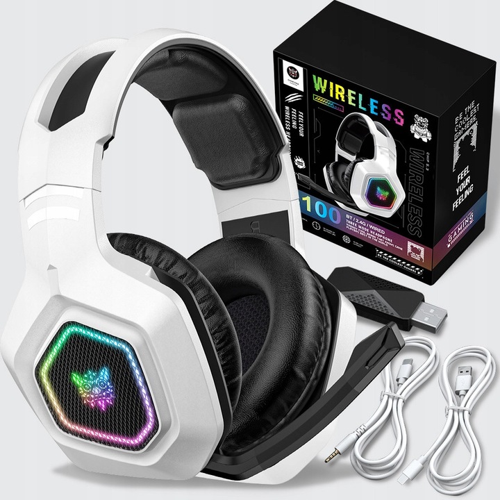 Onikuma B100 Tri-Mode Vezeték Nélküli Gamer Headset - Fehér