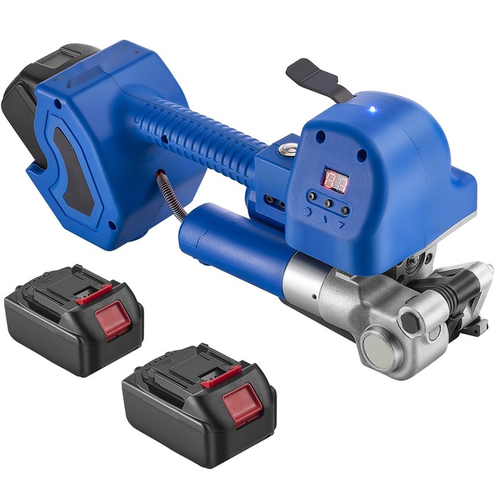 Masina electrica de legat banda PET, CL-D19B, 2 baterii 4000 mAh, afisaj digital, 10-19 mm, 400x125x175 mm