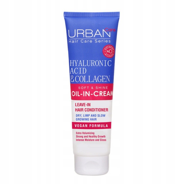 Tratament pentru par Urban Care, crema cu acid hialuronic si colagen, 150ml, hidratanta, pentru par uscat si fragil