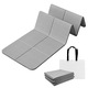 Saltea de yoga pliabila, Yisynim, Antrenamente pentru calatorii si acasa, Usoara, Pliabila, Usor de depozitat, pentru femei si barbati, pentru stretching, yoga si pilates, cu geanta de depozitare, 183x60x0.6CM, Gri