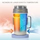 Cana termica, Xinxu, pentru cafea, ceai, espresso, ciocolata sau bauturi reci, sistem 360°, Perete izolator cu sase straturi, 400ml, Inox, Gri